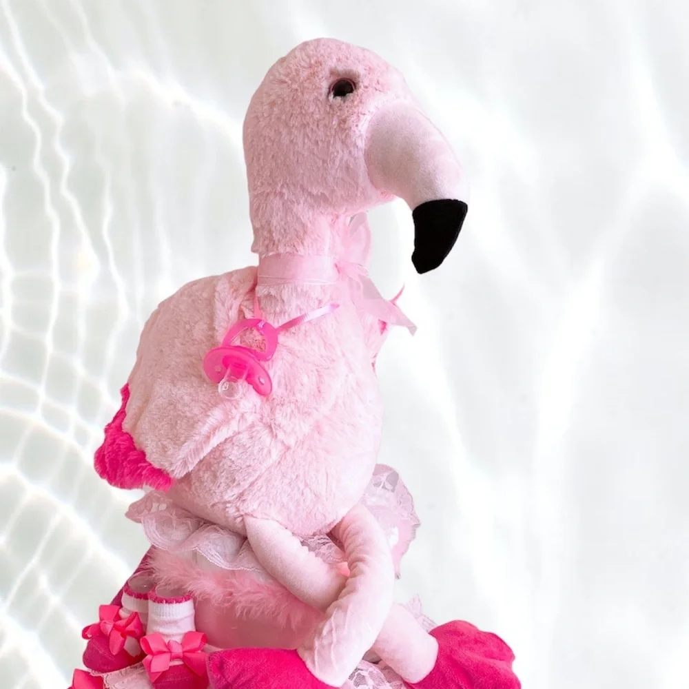 Pink Flamingo Diaper Cake, Flamingo Themed, Flamingo Baby Shower, Centerpiece